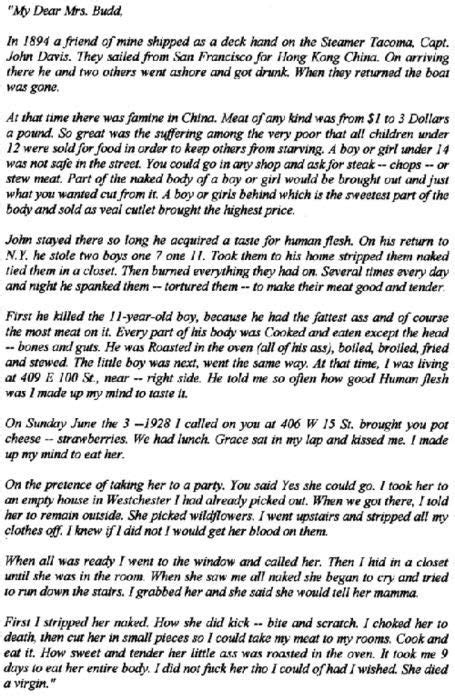 albert fish letter|Read This Twisted Letter From An Infamous Cannibal To The.